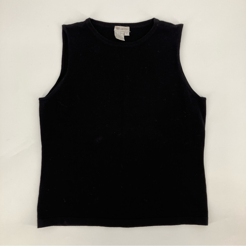 Worth Cotton Blend Sleeveless Knit Top - Size Small